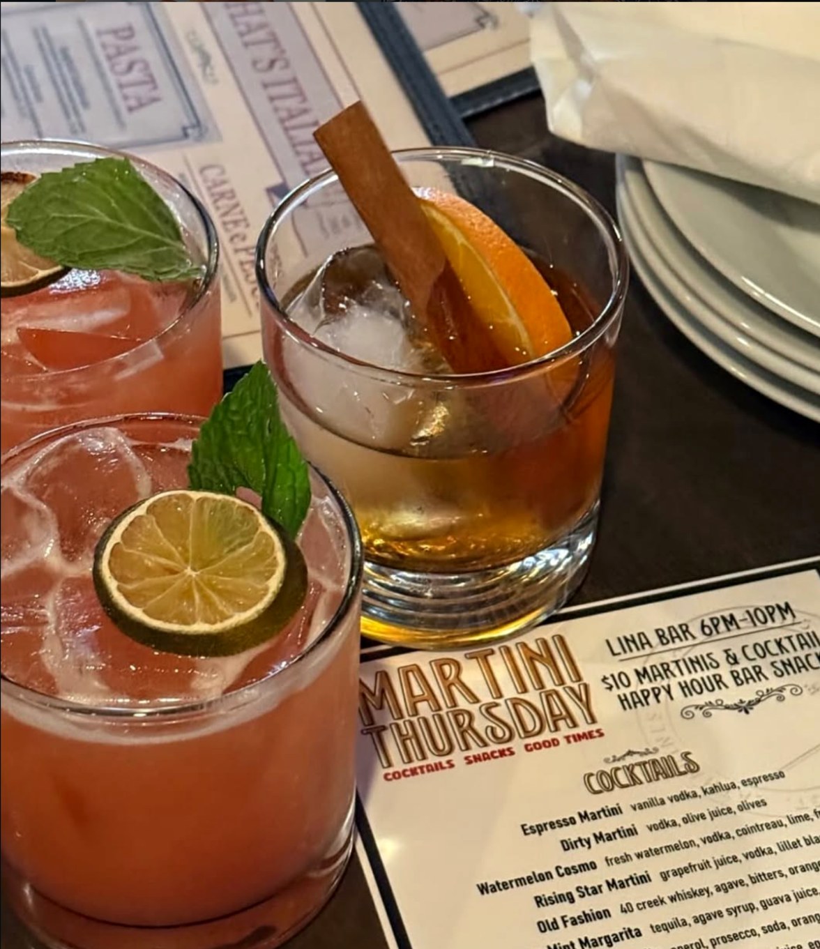 Cocktails at Lina Bar