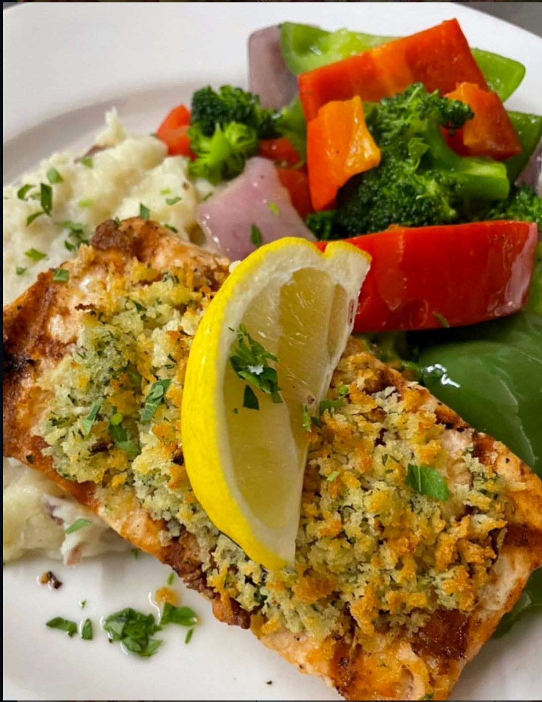 Parmesan panko crusted salmon